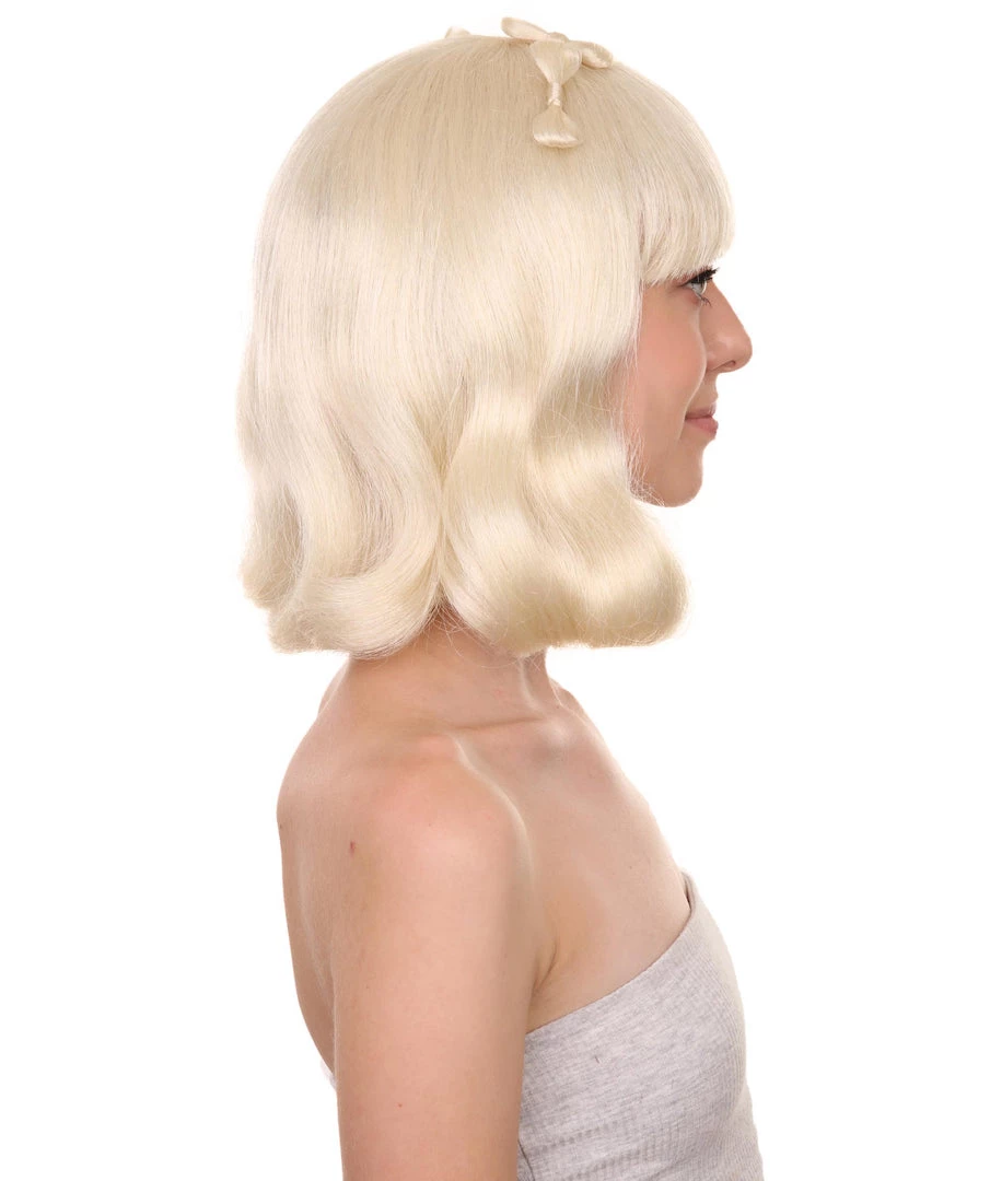 Adult Women's 11" Inch Medium Length Straight Halloween Princess Pop Star Wig, Synthetic Soft Fiber Hair, Perfect For Your Next Conventiton And Group Cosplay Party! | HPO 5 Adult Women's 11" Inch Medium Length Straight Halloween Princess Pop Star Wig, Synthetic Soft Fiber Hair, Perfect For Your Next Conventiton And Group Cosplay Party! | HPO