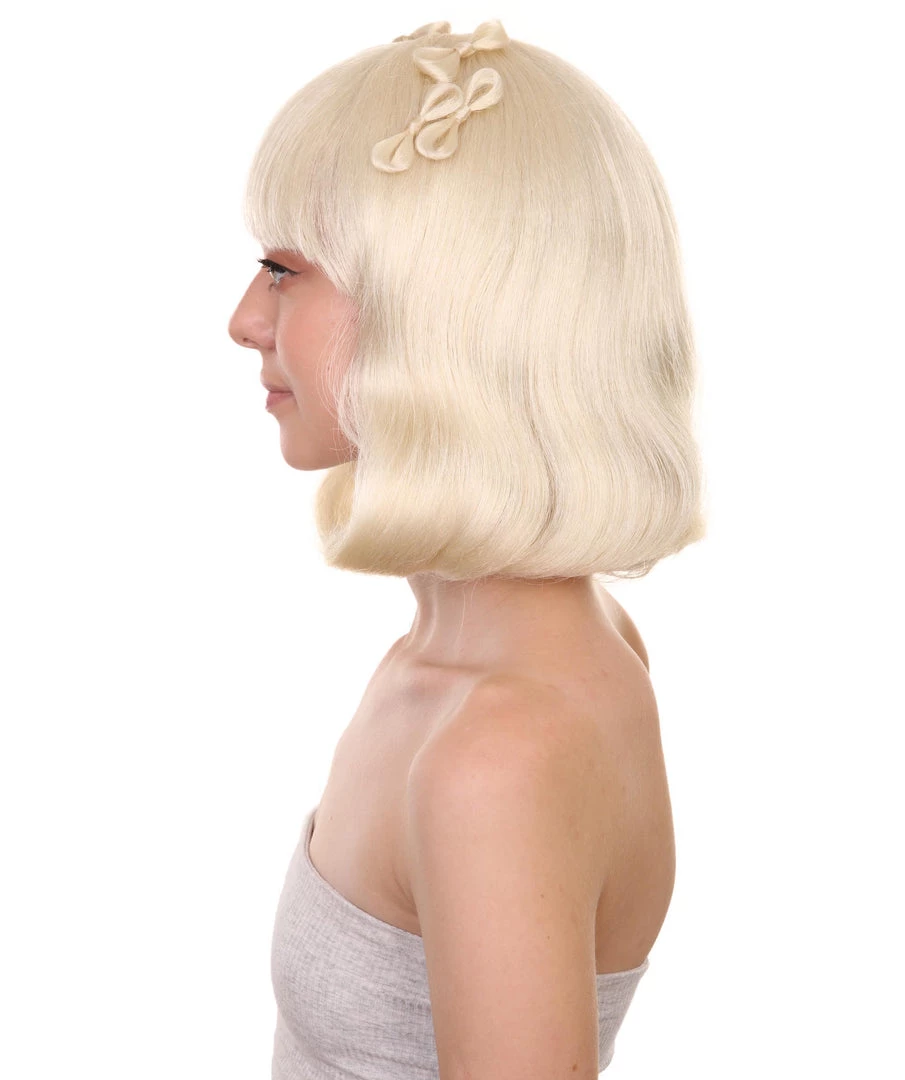 Adult Women's 11" Inch Medium Length Straight Halloween Princess Pop Star Wig, Synthetic Soft Fiber Hair, Perfect For Your Next Conventiton And Group Cosplay Party! | HPO 3 Adult Women's 11" Inch Medium Length Straight Halloween Princess Pop Star Wig, Synthetic Soft Fiber Hair, Perfect For Your Next Conventiton And Group Cosplay Party! | HPO
