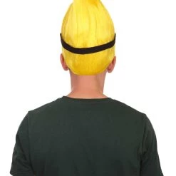 HPO Animation Yellow Mens Wig | Yellow Cartoon Wig | Premium Breathable Capless Cap Men's