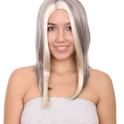 HPO TV President Womens Wig | Blond Black Movie Wig | Premium Breathable Capless Cap Men's