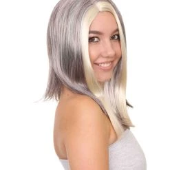 HPO TV President Womens Wig | Blond Black Movie Wig | Premium Breathable Capless Cap Men's