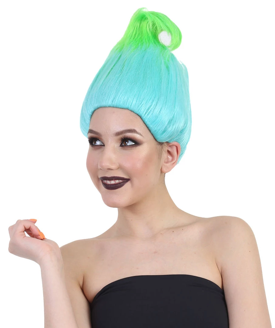 BC SALE Bluish Green Troll Wigs | Cosplay Trolls Wig | Premium Breathable Capless Cap 4 BC SALE Bluish Green Troll Wigs | Cosplay Trolls Wig | Premium Breathable Capless Cap