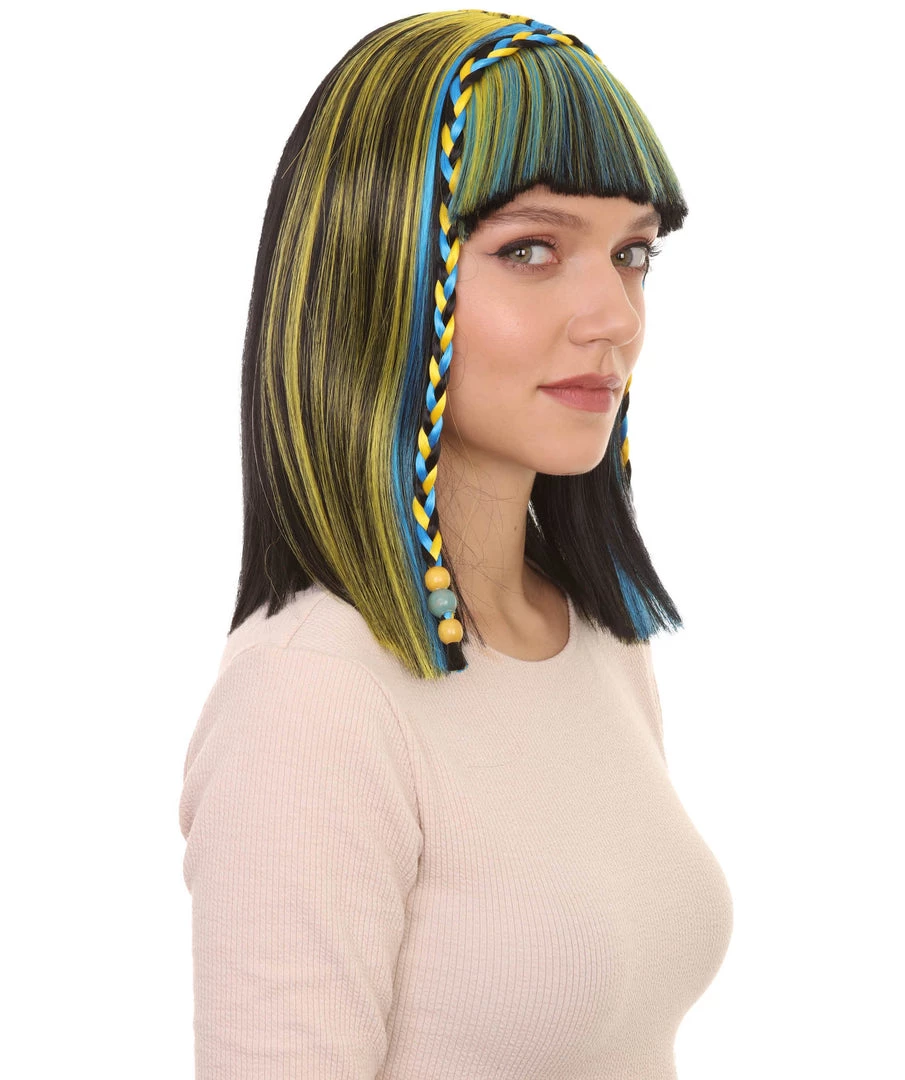 HPO Womens Medium Straight Styles Multi Color Wig | Premium Breathable Capless Cap 6 HPO Womens Medium Straight Styles Multi Color Wig | Premium Breathable Capless Cap