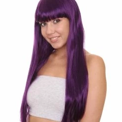 HPO Long Bob Womens Wig | Fancy Party Event Ready Halloween Wig (Lots Of Color Options) | Premium Breathable Capless Cap