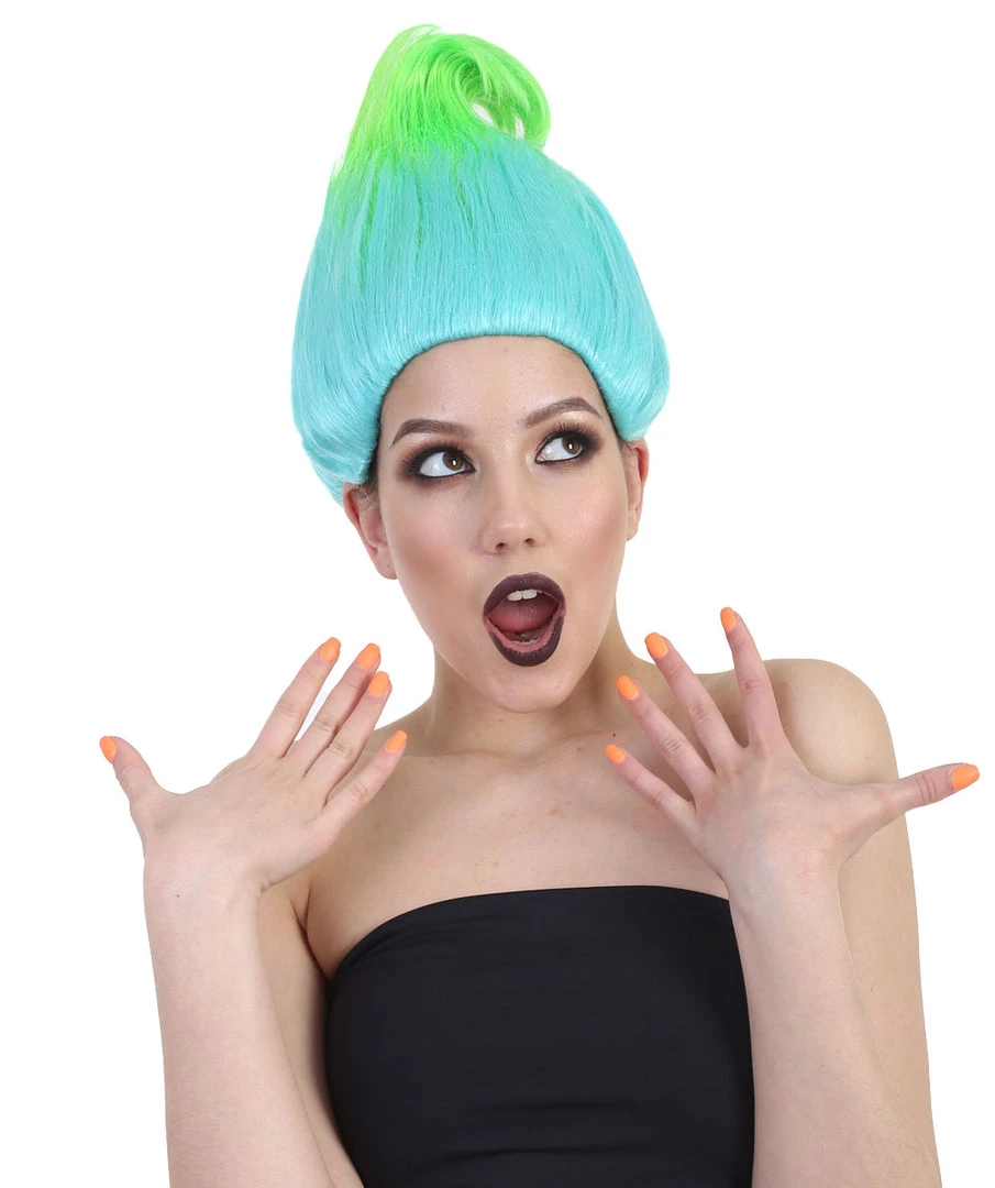 BC SALE Bluish Green Troll Wigs | Cosplay Trolls Wig | Premium Breathable Capless Cap 1 BC SALE Bluish Green Troll Wigs | Cosplay Trolls Wig | Premium Breathable Capless Cap