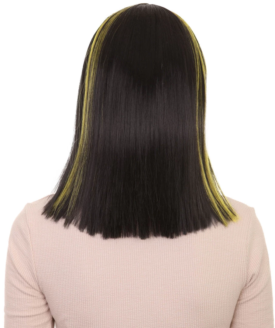 HPO Womens Medium Straight Styles Multi Color Wig | Premium Breathable Capless Cap 4 HPO Womens Medium Straight Styles Multi Color Wig | Premium Breathable Capless Cap