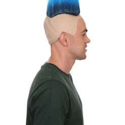 HPO Cartoon Mens Wig | Blue Cosplay Halloween Wig Men's