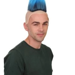 HPO Cartoon Mens Wig | Blue Cosplay Halloween Wig Men's