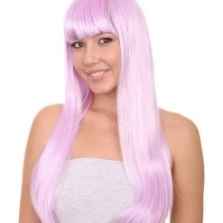 HPO Long Bob Womens Wig | Fancy Party Event Ready Halloween Wig (Lots Of Color Options) | Premium Breathable Capless Cap