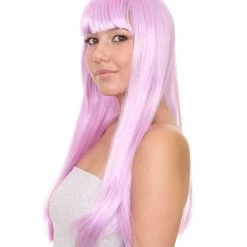 HPO Long Bob Womens Wig | Fancy Party Event Ready Halloween Wig (Lots Of Color Options) | Premium Breathable Capless Cap