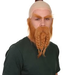 HPO Dwarf Warrior Mens Wig | Full Beard And Moustaches Set Wig Men's