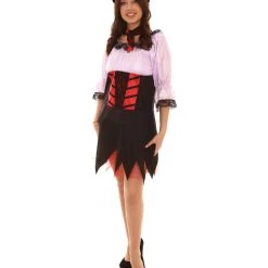 HPO Adult Women's Sexy Pirate Costume | Lt Purple Cosplay Costume