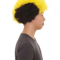 FLAGWIGS Sport Afro Fun Wig Collection | Jumbo Red Yellow Wig