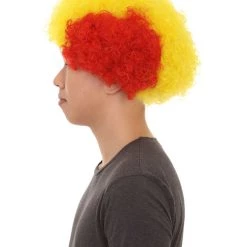 FLAGWIGS Sport Afro Fun Wig Collection | Jumbo Red Yellow Wig