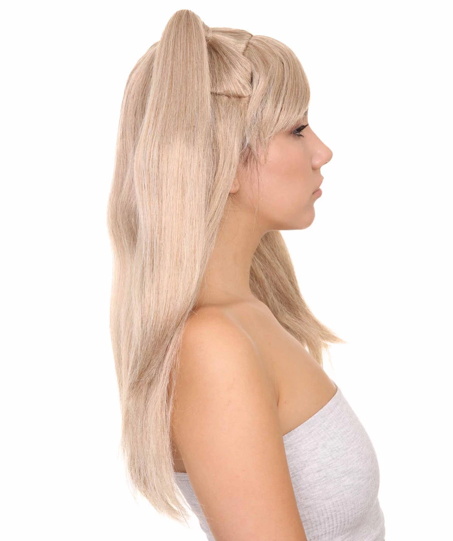 HPO Men's Lolita Cosplay Womens Wig | Long Blond Ponitail Character Wig | Premium Breathable Capless Cap 6 HPO Men's Lolita Cosplay Womens Wig | Long Blond Ponitail Character Wig | Premium Breathable Capless Cap