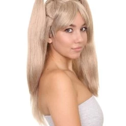 HPO Men's Lolita Cosplay Womens Wig | Long Blond Ponitail Character Wig | Premium Breathable Capless Cap 16 HPO Men's Lolita Cosplay Womens Wig | Long Blond Ponitail Character Wig | Premium Breathable Capless Cap