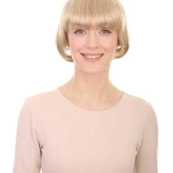 HPO Women's 50's Short Bob Womens Wig | Blonde Vintage Wig | Premium Breathable Capless Cap