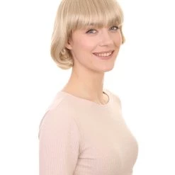 HPO Women's 50's Short Bob Womens Wig | Blonde Vintage Wig | Premium Breathable Capless Cap