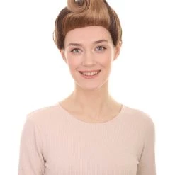 HPO Womens TV Adult Wig | Brown TV/Movie Wigs | Premium Breathable Capless Cap Women's