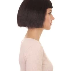 HPO Super Model Black & Purple Bob Womens Wig | Bob Party Ready Fancy Cosplay Halloween Wig | Premium Breathable Capless Cap Women's 13 HPO Super Model Black & Purple Bob Womens Wig | Bob Party Ready Fancy Cosplay Halloween Wig | Premium Breathable Capless Cap Women's