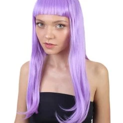 HPO Women's Long Length Party Girl Wig - Multiple Colors Synthetic Fiber Hair
