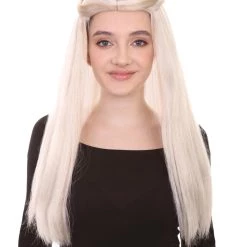 HPO Witch Womens Wig | Blonde Long Vintage Wig | Premium Breathable Capless Cap Men's