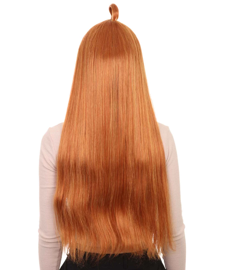 HPO Women's Womens Brown Long Straight Wig With Glasses | Video Game Wigs | Premium Breathable Capless Cap 4 HPO Women's Womens Brown Long Straight Wig With Glasses | Video Game Wigs | Premium Breathable Capless Cap