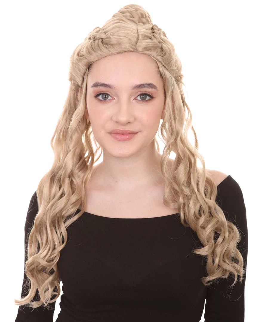 HPO Womens Queen Wig | Blonde Cosplay Wig | Premium Breathable Capless Cap Women's 1 HPO Womens Queen Wig | Blonde Cosplay Wig | Premium Breathable Capless Cap Women's