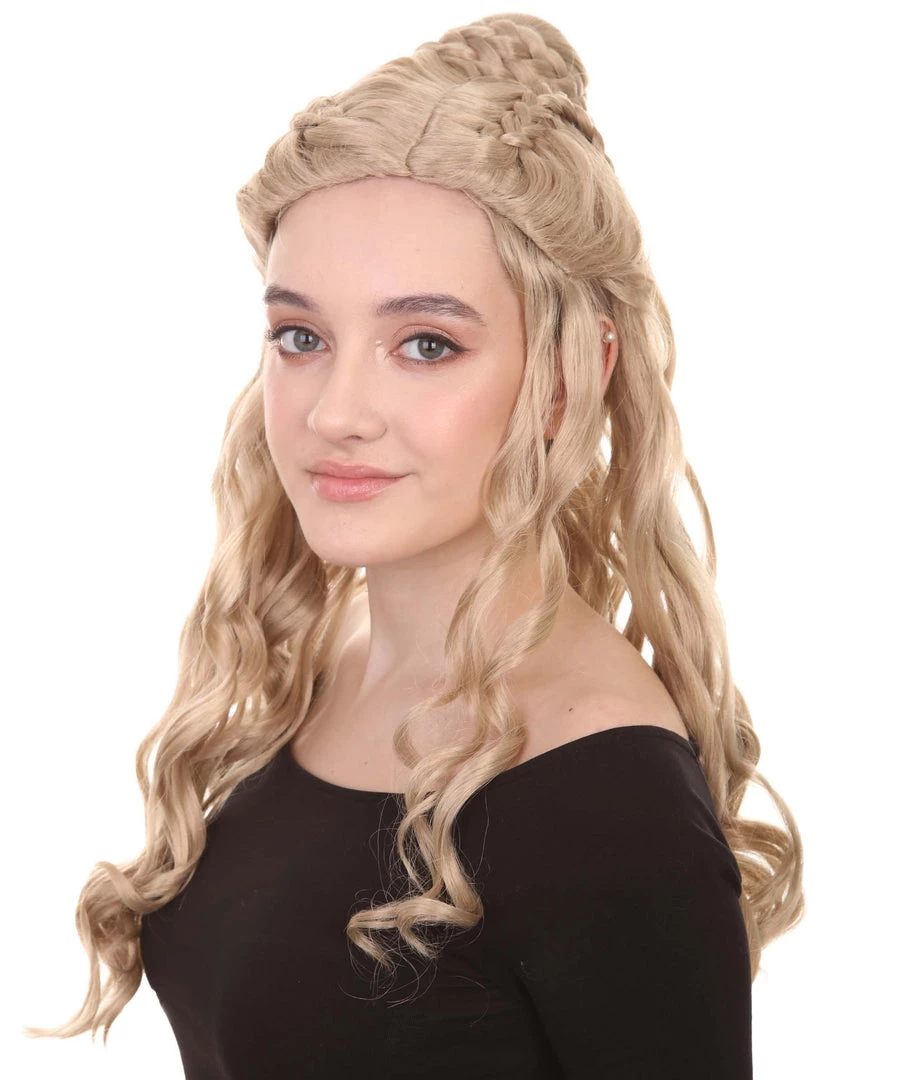 HPO Womens Queen Wig | Blonde Cosplay Wig | Premium Breathable Capless Cap Women's 2 HPO Womens Queen Wig | Blonde Cosplay Wig | Premium Breathable Capless Cap Women's