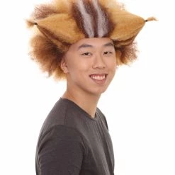 HPO Unisex Musical Brown & White Wig Collections | Super Size Jumbo Wig | Premium Breathable Capless Cap