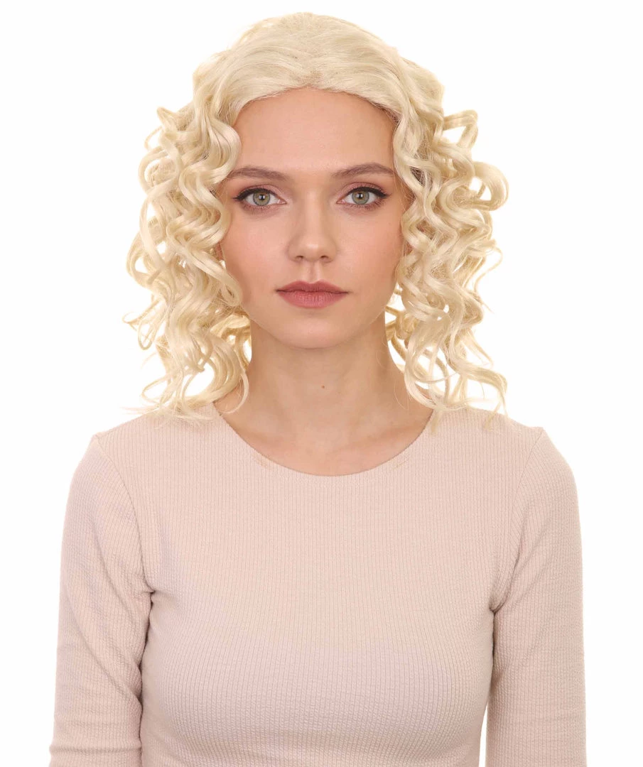 HPO The Bad Girl Curly Blonde Womens Wig | Sexy Cosplay Party Halloween Wig | Premium Breathable Capless Cap Women's 1 HPO The Bad Girl Curly Blonde Womens Wig | Sexy Cosplay Party Halloween Wig | Premium Breathable Capless Cap Women's
