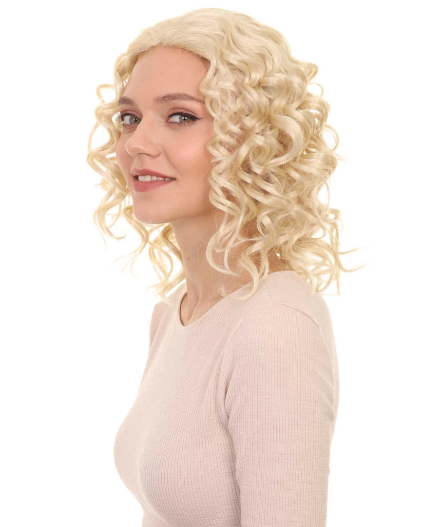 HPO The Bad Girl Curly Blonde Womens Wig | Sexy Cosplay Party Halloween Wig | Premium Breathable Capless Cap Women's 2 HPO The Bad Girl Curly Blonde Womens Wig | Sexy Cosplay Party Halloween Wig | Premium Breathable Capless Cap Women's