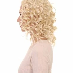 HPO The Bad Girl Curly Blonde Womens Wig | Sexy Cosplay Party Halloween Wig | Premium Breathable Capless Cap Women's 11 HPO The Bad Girl Curly Blonde Womens Wig | Sexy Cosplay Party Halloween Wig | Premium Breathable Capless Cap Women's