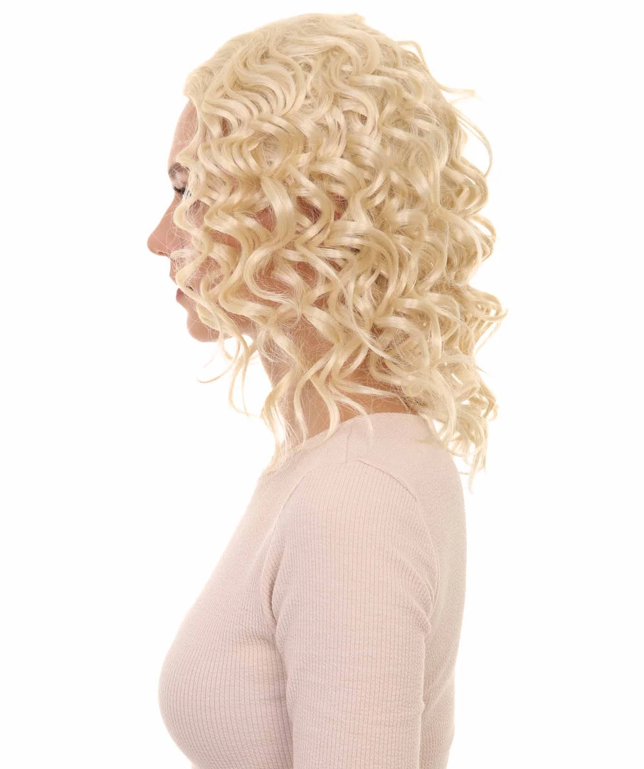 HPO The Bad Girl Curly Blonde Womens Wig | Sexy Cosplay Party Halloween Wig | Premium Breathable Capless Cap Women's 3 HPO The Bad Girl Curly Blonde Womens Wig | Sexy Cosplay Party Halloween Wig | Premium Breathable Capless Cap Women's