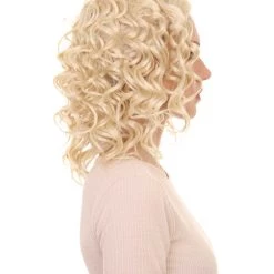 HPO The Bad Girl Curly Blonde Womens Wig | Sexy Cosplay Party Halloween Wig | Premium Breathable Capless Cap Women's 13 HPO The Bad Girl Curly Blonde Womens Wig | Sexy Cosplay Party Halloween Wig | Premium Breathable Capless Cap Women's