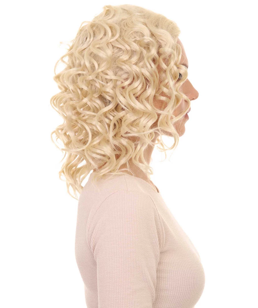HPO The Bad Girl Curly Blonde Womens Wig | Sexy Cosplay Party Halloween Wig | Premium Breathable Capless Cap Women's 5 HPO The Bad Girl Curly Blonde Womens Wig | Sexy Cosplay Party Halloween Wig | Premium Breathable Capless Cap Women's