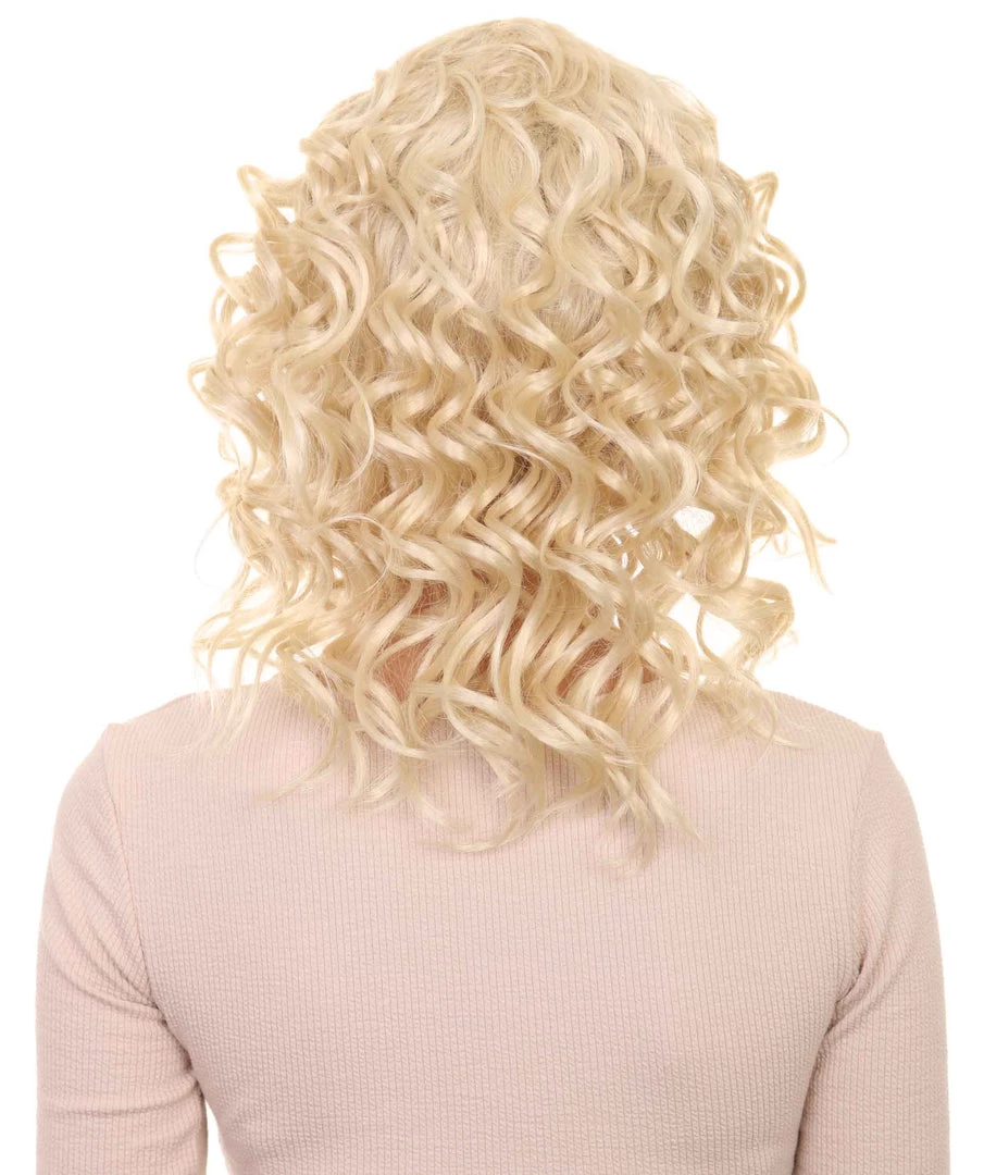 HPO The Bad Girl Curly Blonde Womens Wig | Sexy Cosplay Party Halloween Wig | Premium Breathable Capless Cap Women's 4 HPO The Bad Girl Curly Blonde Womens Wig | Sexy Cosplay Party Halloween Wig | Premium Breathable Capless Cap Women's