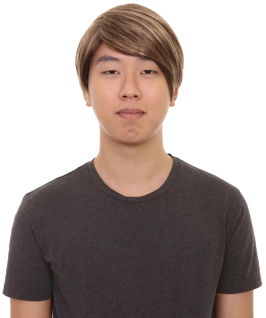 HPO Men Fancy Brown Wig | Cosplay Halloween Wig | Premium Breathable Capless Cap 2 HPO Men Fancy Brown Wig | Cosplay Halloween Wig | Premium Breathable Capless Cap