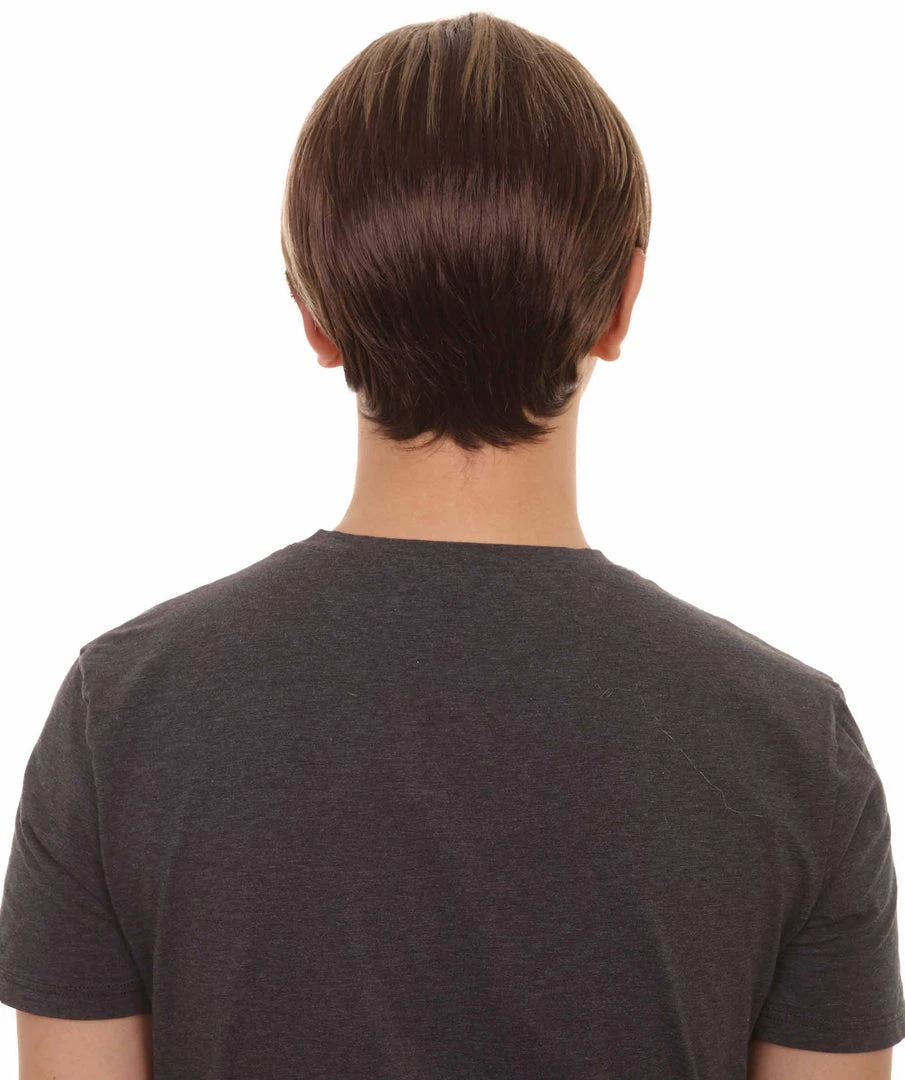 HPO Men Fancy Brown Wig | Cosplay Halloween Wig | Premium Breathable Capless Cap 4 HPO Men Fancy Brown Wig | Cosplay Halloween Wig | Premium Breathable Capless Cap