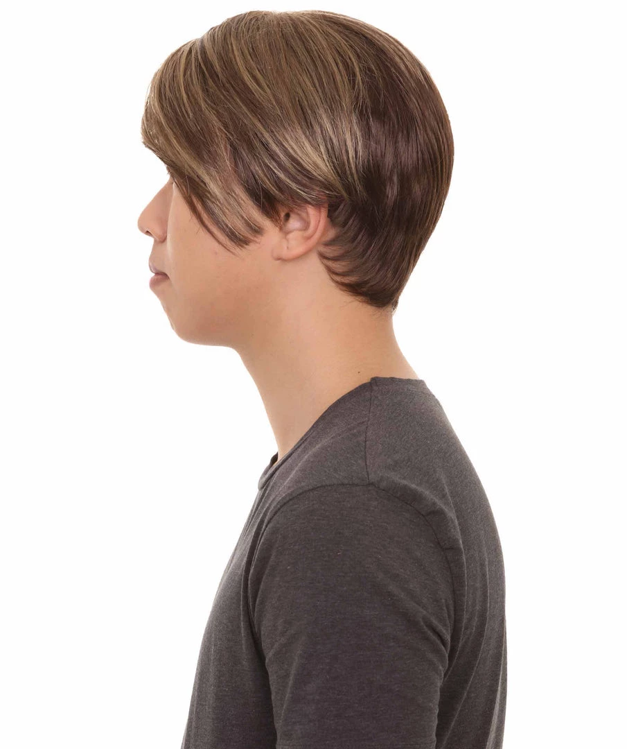 HPO Men Fancy Brown Wig | Cosplay Halloween Wig | Premium Breathable Capless Cap 3 HPO Men Fancy Brown Wig | Cosplay Halloween Wig | Premium Breathable Capless Cap