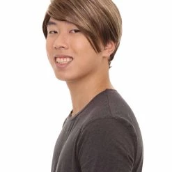 HPO Men Fancy Brown Wig | Cosplay Halloween Wig | Premium Breathable Capless Cap