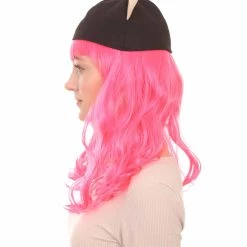 HPO Women's Womens Wolf Wig With Hat | Pink TV/Movie Wigs | Premium Breathable Capless Cap 11 HPO Women's Womens Wolf Wig With Hat | Pink TV/Movie Wigs | Premium Breathable Capless Cap