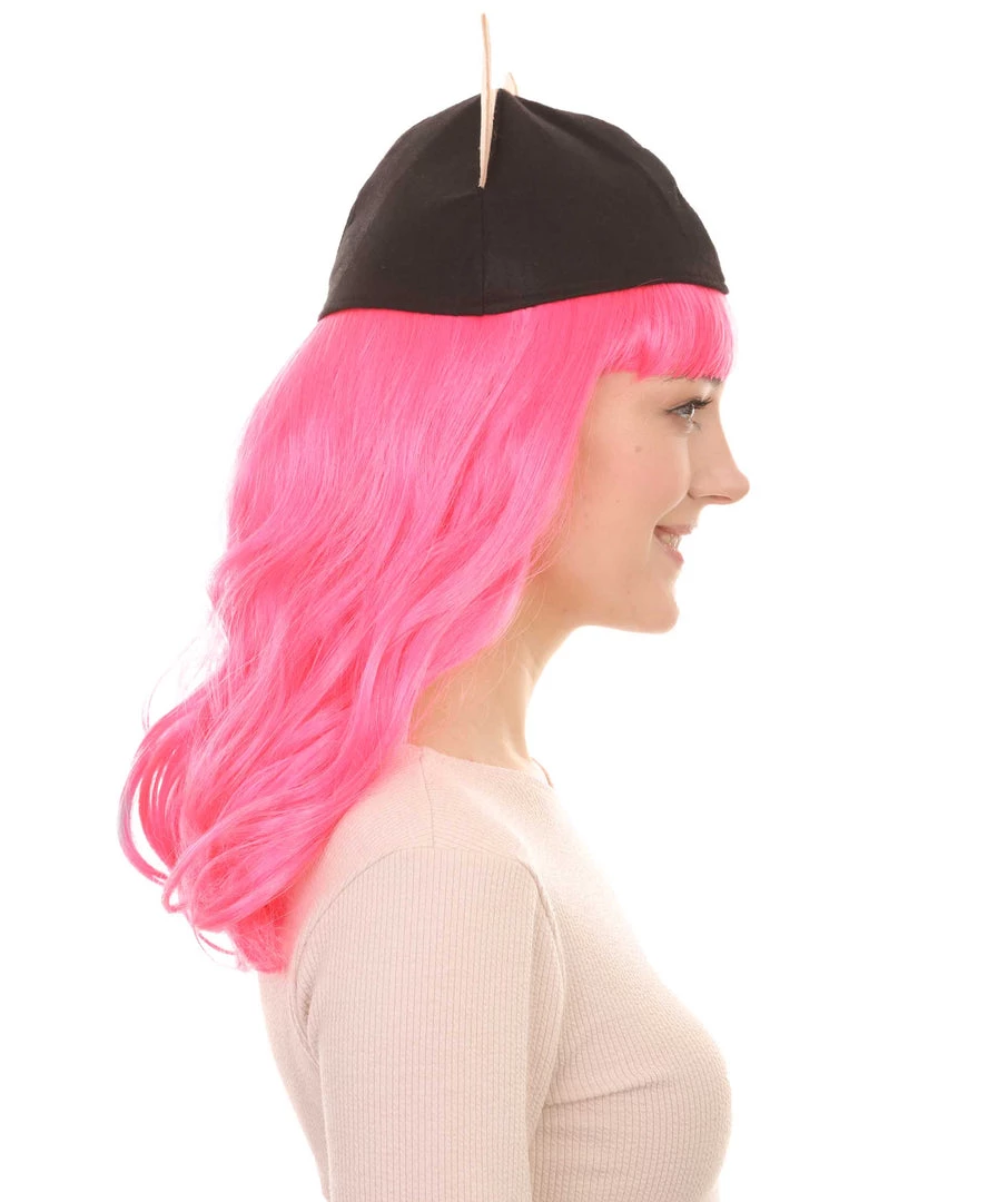 HPO Women's Womens Wolf Wig With Hat | Pink TV/Movie Wigs | Premium Breathable Capless Cap 5 HPO Women's Womens Wolf Wig With Hat | Pink TV/Movie Wigs | Premium Breathable Capless Cap