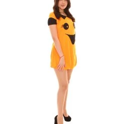 HPO Adult Women's Ghost Dress Costume | Orange Halloween Costume