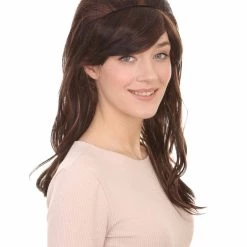 HPO Women's Superstar Dark Brown Long Wavy Womens Wig | Natural Looking Wavy Wig | Premium Breathable Capless Cap 14 HPO Women's Superstar Dark Brown Long Wavy Womens Wig | Natural Looking Wavy Wig | Premium Breathable Capless Cap