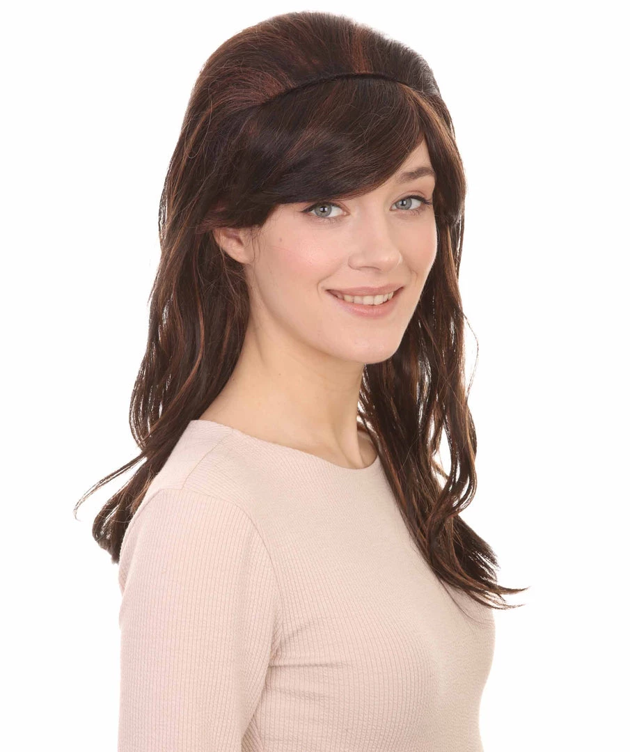 HPO Women's Superstar Dark Brown Long Wavy Womens Wig | Natural Looking Wavy Wig | Premium Breathable Capless Cap 6 HPO Women's Superstar Dark Brown Long Wavy Womens Wig | Natural Looking Wavy Wig | Premium Breathable Capless Cap