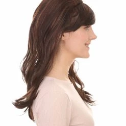 HPO Women's Superstar Dark Brown Long Wavy Womens Wig | Natural Looking Wavy Wig | Premium Breathable Capless Cap 13 HPO Women's Superstar Dark Brown Long Wavy Womens Wig | Natural Looking Wavy Wig | Premium Breathable Capless Cap