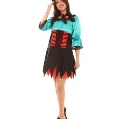 HPO Adult Women's Sexy Pirate Costume | Green Cosplay Costume