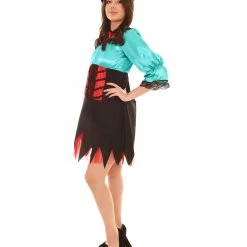 HPO Adult Women's Sexy Pirate Costume | Green Cosplay Costume 10 HPO Adult Women's Sexy Pirate Costume | Green Cosplay Costume