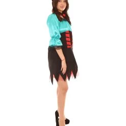 HPO Adult Women's Sexy Pirate Costume | Green Cosplay Costume 14 HPO Adult Women's Sexy Pirate Costume | Green Cosplay Costume
